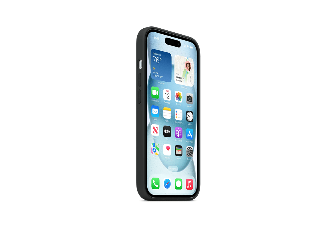 Apple MT1M3ZM/A iPhone 15 Pro Max Silicone Case with MagSafe - Black in Qatar Apple MT1M3ZM/A iPhone 15 Pro Max Silicone Case with MagSafe - Black in Qatar